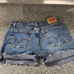 Levi's Women's Distressed Blue Jean Shorts